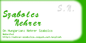 szabolcs nehrer business card